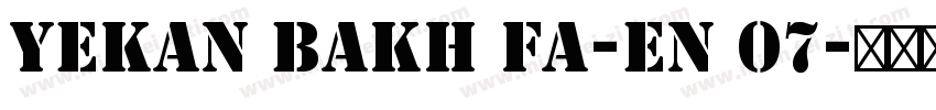 Yekan Bakh Fa-En 07字体转换